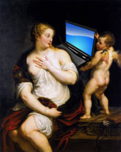 Rubens - Venus at her Toilet-w- laptop