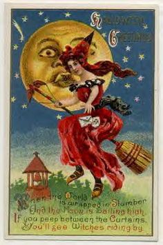 Vintage Witch Postcard